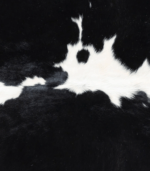 Black and White Cowhide Rug Size 7'8 L x 7'1 W 9313 - Image 3