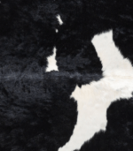 Black and White Cowhide Rug Size 7'9 L x 6'7 W 9319 - Image 3