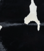 Brazilian Black and White Cowhide Rug Size 6'10 L x 6'8 W 7652 - Image 3