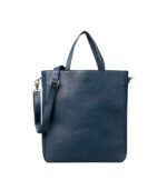 The Poet Midnight Blue Leather Tote Bag - Image 3