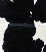 Brazilian Black and White Cowhide Rug Size 7'2 L x 5'8 W 7493 - Image 3