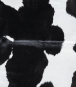 Brazilian Black and White Cowhide Rug Size 7'6 L x 6'10 W 8917 (1) - Image 3