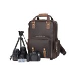 Large Leather Camera Backpack - Gaute