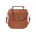 Brown Leather Saddle Bag - Astrid