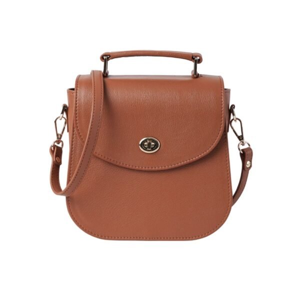 Brown Leather Saddle Bag - Astrid