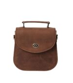 The Sandra Vintage Tan Leather Saddle Bag - Image 3