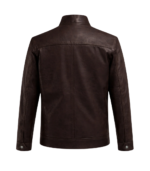 Thunder Storm Brown Biker Leather Jacket - Image 3