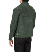 Armand Green Suede Biker Jacket - Image 3