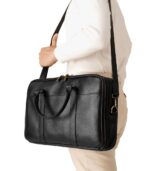 The Preston Black Leather Briefcase - Image 3