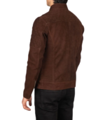 Fernando Quilted Brown Suede Biker Jacket - Image 3