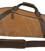 Brown Waxed Canvas Leather Rifle Case - Image 3