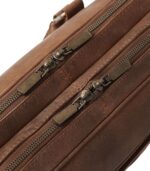 The Preston Vintage Tan Leather Briefcase - Image 3