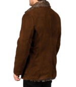 Furlong Brown Suede Leather Coat - Image 3