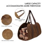 Large Waterproof Canvas Firewood Carrier - Image 3