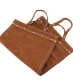 Suede Leather Firewood Carrier - Leif - Image 3