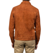 Stallon Brown Suede Trucker Jacket - Image 3