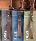 Leather and Waxed Canvas Firewood Carrier - Image 3