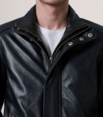 Lester Black Leather Bomber Jacket - Image 5