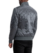 Danson Quilted Grey Varsity Jacket - Image 4
