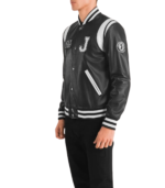 Liberte New Jersey Black Leather Varsity Jacket - Image 4