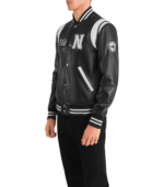 Liberte New York Black Leather Varsity Jacket - Image 4