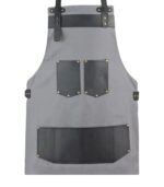 The Oxfordshire Grey Canvas Apron With Black Pocket Apron - Image 4