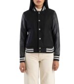 Savant Black Hybrid Varsity Jacket - Image 4