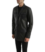 Ray Cutler Black Leather Blazer - Image 4