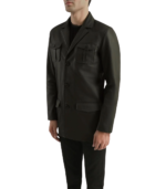 Ray Cutler Green Leather Blazer - Image 4