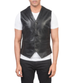Auden Black Leather Vest - Image 4