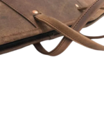 Scoped Leather Rifle Case Distressed Brown - Image 4