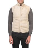 Tony Off-White Suede Vest - Image 4