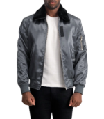 Men's Grey B-15 Bomber Jacket – Jorn - Image 4