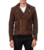 Allaric Alley Mocha Suede Biker Jacket - Image 4