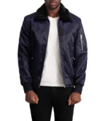 Clyde B-15 Blue Bomber Jacket - Image 4