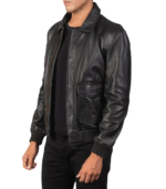 Coffmen Brown A2 Leather Bomber Jacket - Image 4