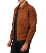 Coffmen Brown Suede A2 Bomber Jacket - Image 4