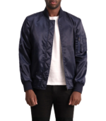 Quinton MA-1 Blue Bomber Jacket - Image 4