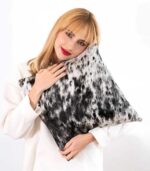 Black Salt and Pepper Cowhide Pillow - Image 4