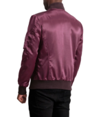 Quinton MA-1 Maroon Bomber Jacket - Image 4