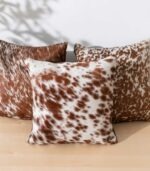 Brown Salt and Pepper Cowhide Pillow - Image 2