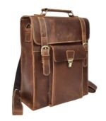 Handmade Vintage Leather Backpack - Vali - Image 4