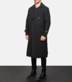 Detective Black Wool Coat - Image 3