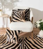 Zebra Safari Cowhide Pillow - Image 4