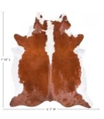 BraBrazilian Hereford Cowhide Rug Size 7'10 L x 6'7 W 6703 - Image 4