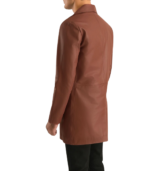 Classmith Brown Leather Coat - Image 4