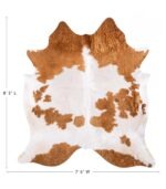 Brazilian Brown and White Cowhide Rug Size 8'3 L x 7'6 W 6017 - Image 4