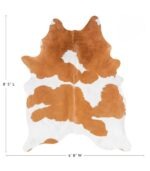 Brazilian Brown and White Cowhide Rug Size 8'5 L x 6'8 W 8882 - Image 4