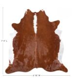 Brazilian Hereford Cowhide Rug Size 7'4 L x 6'10 W 8370 - Image 4