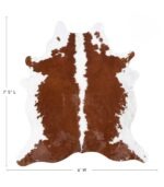 Brazilian Hereford Cowhide Rug Size 7'5 L x 6' W 8396 - Image 4